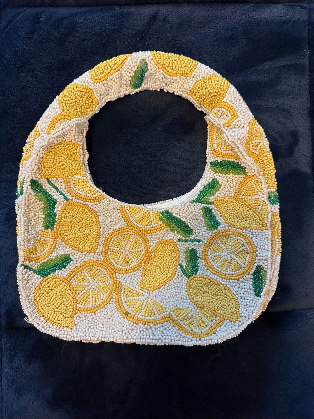 Beaded Lemon Motif Mini Bag - Yellow - Picture 2 of 11